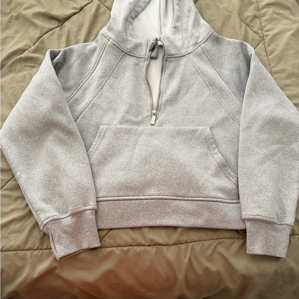 Women's Gray Half-Zip Sweater